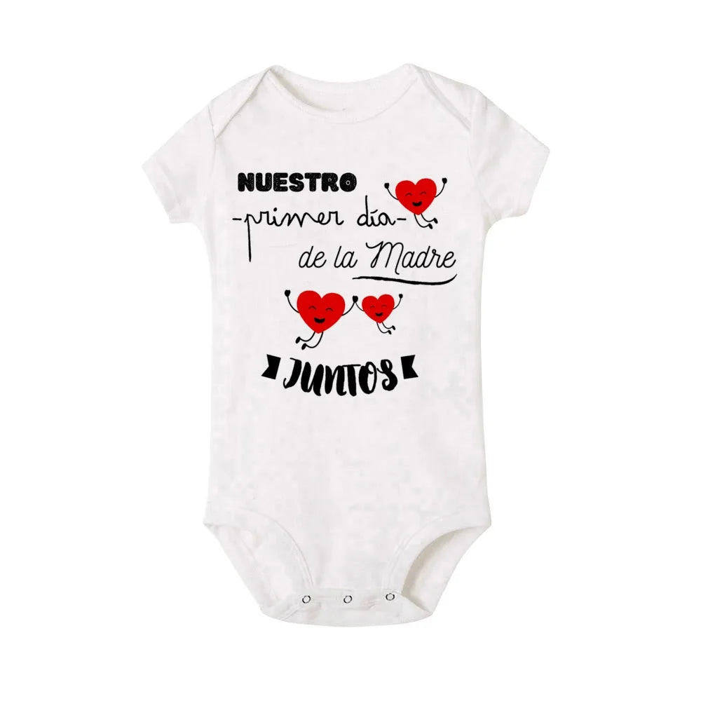 Our First Mother's Day Family Matching Clothes Mommy and Me Shirt Fashion Mothers Day Mom & Baby Outfit Mama T-shirt Baby Romper