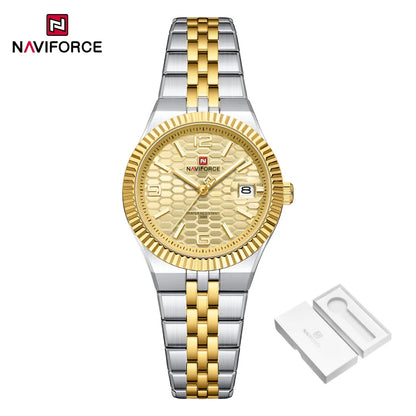 New NAVIFORCE Women 2026 Fashion Watch High Quality Waterproof Ladies Quartz WristWatches Female Steel Bracelet Romantic Clock
