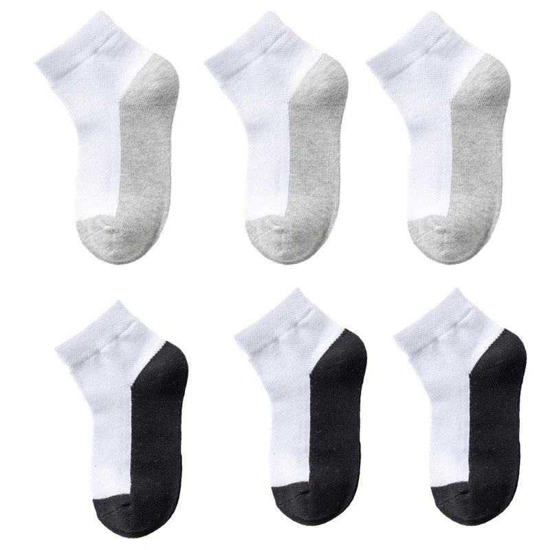 6 Pairs Cotton Kids Boys Girls Socks Childrens Babys Toddlers Sport Socks School Students Spring Autumn Soft Fashion Short Socks