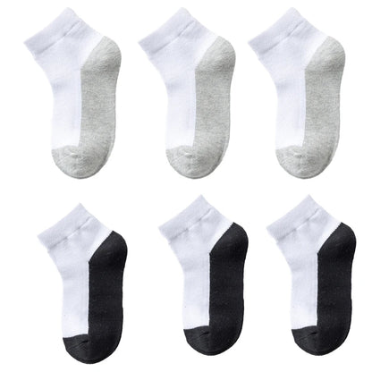 6 Pairs Cotton Kids Boys Girls Socks Childrens Babys Toddlers Sport Socks School Students Spring Autumn Soft Fashion Short Socks