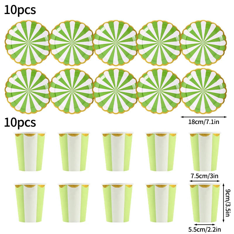Birthday Decorations Party Paper Plates Cups Baby Shower Party Accessories Party Favors Gifts Plates for Party Supplies