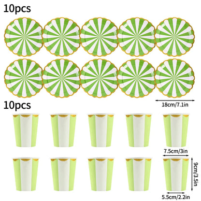 Birthday Decorations Party Paper Plates Cups Baby Shower Party Accessories Party Favors Gifts Plates for Party Supplies