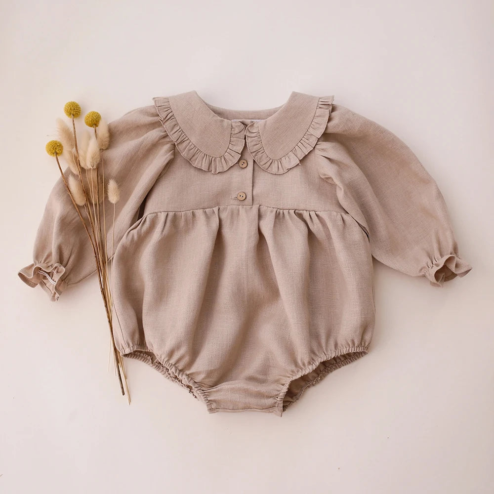 Vintage Floral Baby Girl Romper Spring Baby Girl Clothes