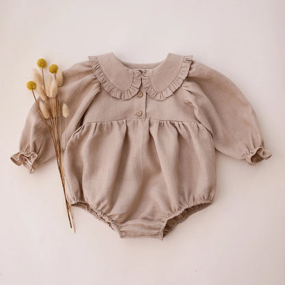 Vintage Floral Baby Girl Romper Spring Baby Girl Clothes