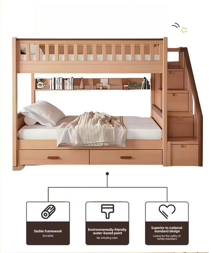 Convertible Cribs With Storage Drawers Safety Newborn Baby Cot Bed Kids Furniture Set Solid Wood