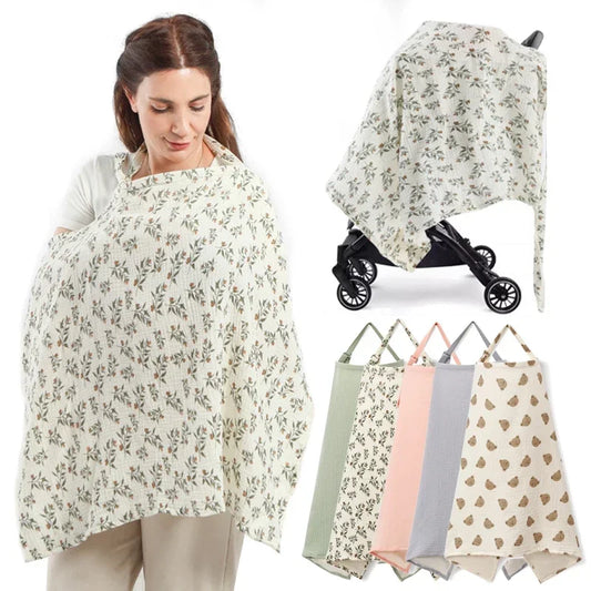 Cotton Mother Outing Breastfeeding Cover Baby Feeding Nursing Covers Adjustable Privacy Breastfeeding Apron Stroller Blanket