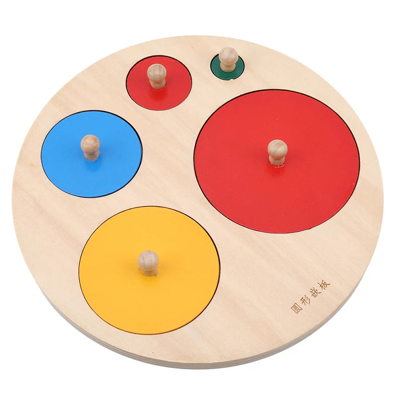 Puzzle Toys Wooden Geometric Shapes Sorting Math Colorful Preschool Learning Educational Game Baby Toddler Toys