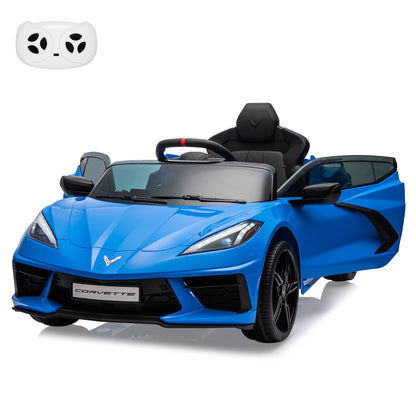 12V Kids Ride on Car Battery Powered Toddlers Electric Sports Car Toy with Remote Control,Visual Dashboard,LED Lights,Music 3-8Y