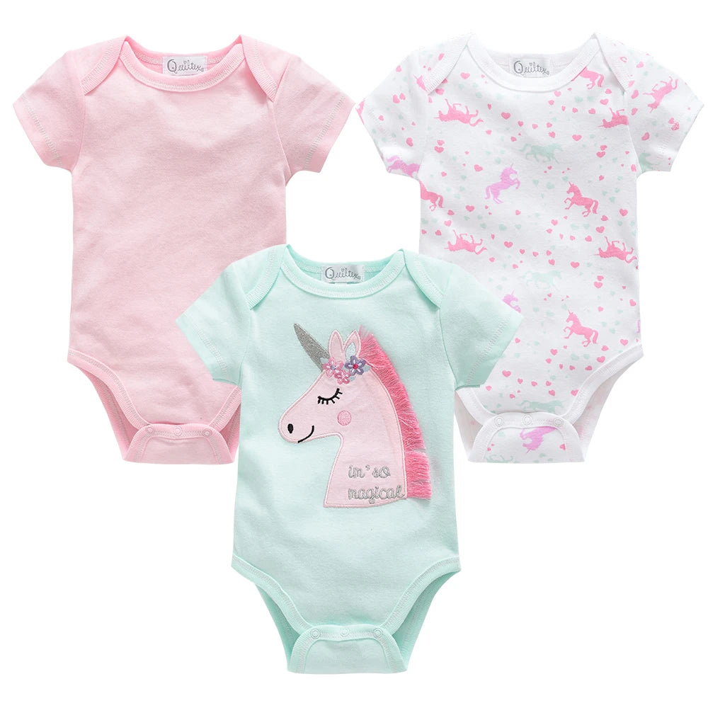 Honeyzone Summer Baby Clothes Infant Girls Romper Cute Lion Full Print Boys Bodysuits 2pcs /Set Trottie Jumpsuits Outfits 