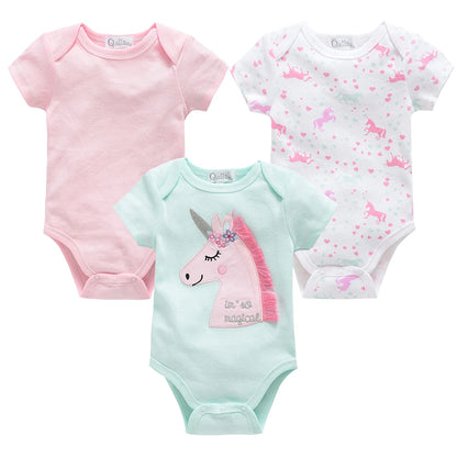 Honeyzone Summer Baby Clothes Infant Girls Romper Cute Lion Full Print Boys Bodysuits 2pcs /Set Trottie Jumpsuits Outfits 
