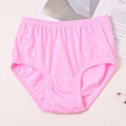 1pcs Pure Cotton Women Panties Large Size High Waist Plus Size