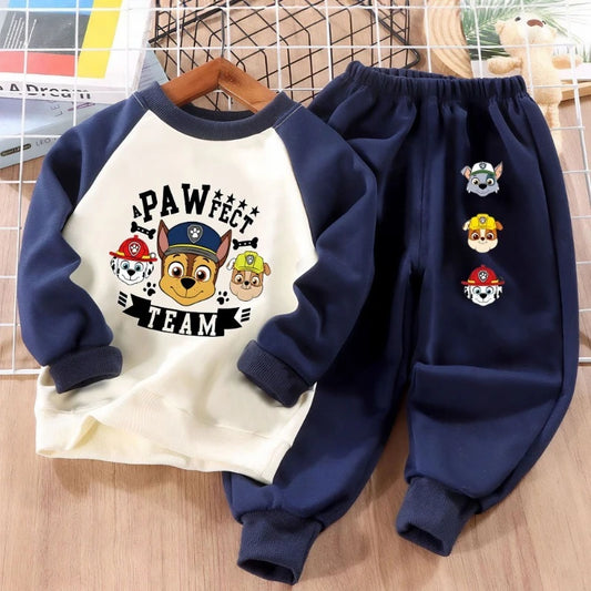 PAW Patrol Print Boys 2-piece Sets Kids O Neck Hoodies and Pant 2pcs Set