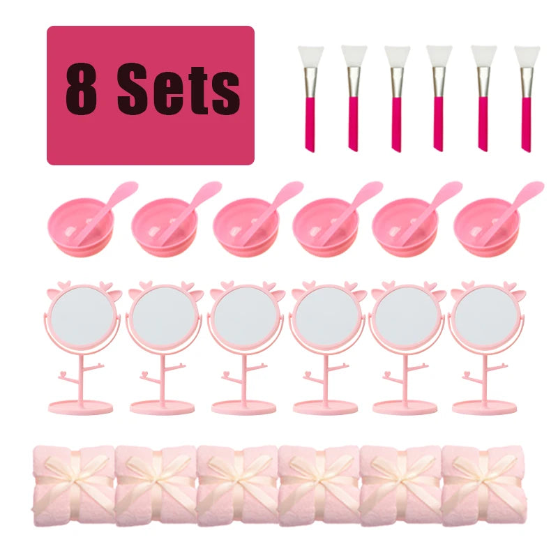 6-15Pcs Spa Party Robes for Girls Supplies Favors Kids Gowns Robe Soft Spa Headband Sleepover Birthday Party