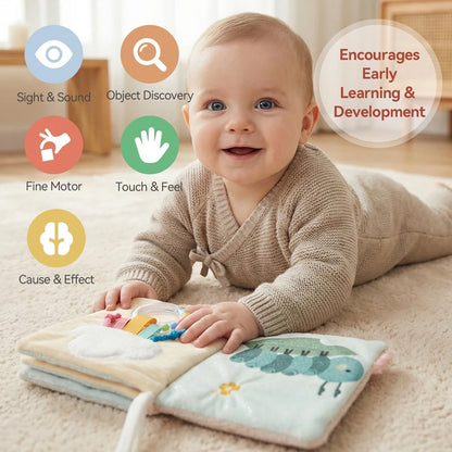 0-12 Baby And Mother Toys Soothing Blanket Early Learning Baby Toy Rabbit Sensory Soothing Blanket Plush Cartoon Rabbit Book