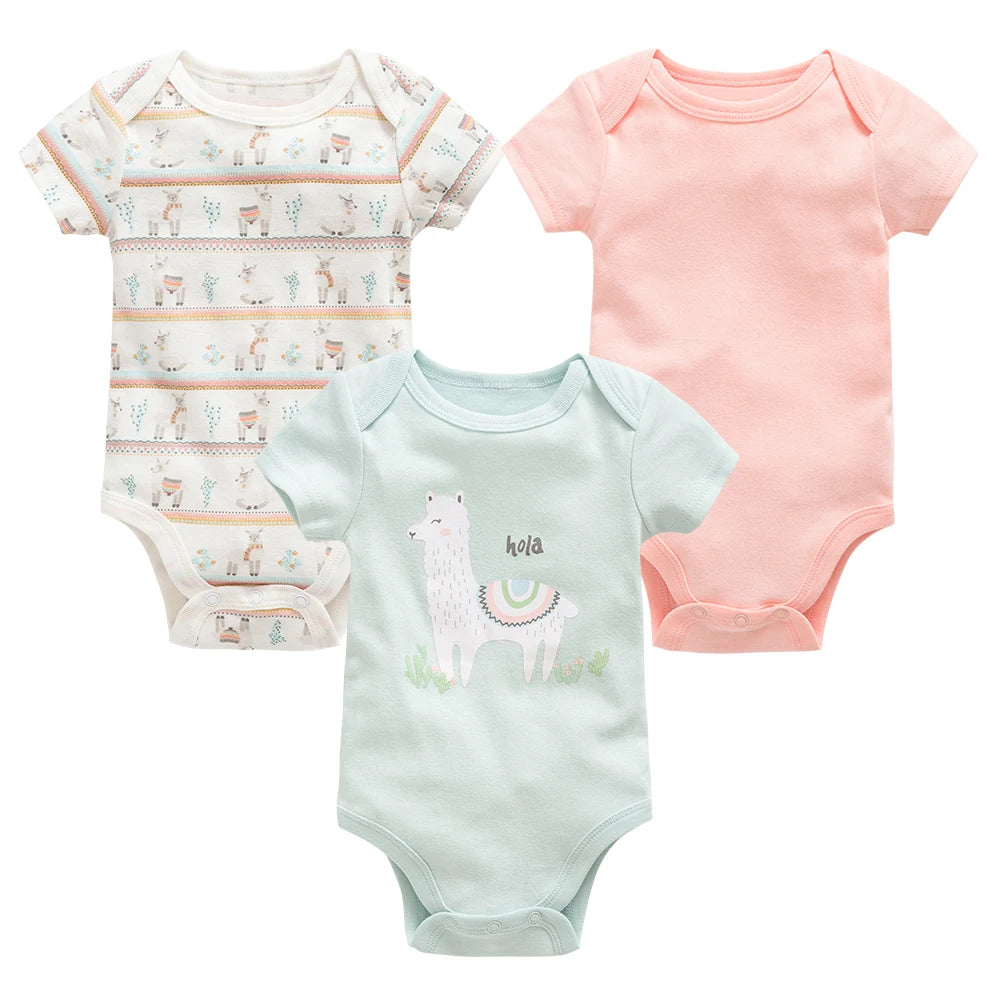 Honeyzone Summer Baby Clothes Infant Girls Romper Cute Lion Full Print Boys Bodysuits 2pcs /Set Trottie Jumpsuits Outfits 