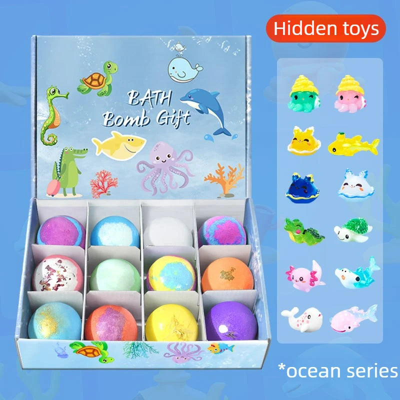 NEW Bath Bombs for Kids with Surprise Inside 12 Pack Natural Organic Kids Bubble Bath Fizzy for Girls Boys with Bath Toys Inside