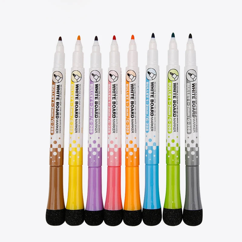 1 Set School Classroom Supplies Magnetic Erasable Whiteboard Pens