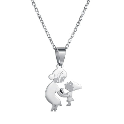 Family Love Son Daughter Necklaces Stainless Steel Multiples Childs Pendant Boys Girls Mothers Love Gifts For Mom Jewelry