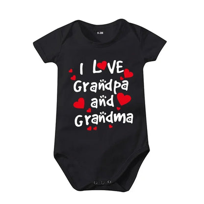 Pure Cotton I Love Mom Newborn Rompers  I Love Dad Baby Romper Twins Matching Bodysuit Summer for 0-24 Months Baby Clothes