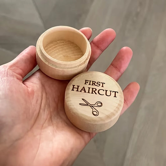 Natural Beech Wood Baby Fetal Hair Keepsake Box | Portable Memory Storage, Minimalist Lightweight Gift for New Parents