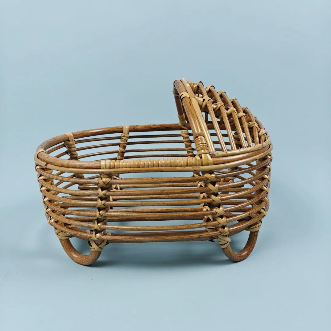 Rattan Furniture Photography for Newborns Newborn Photography Props Retro Basket Chair Infant Photo Prop Baby Girl Boy Bed