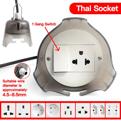 Outdoor Waterproof Electrical Socket, Rainproof Weatherproof Power Outlet, Durable Protective Cover for Garden/Patio/Outdoor Use
