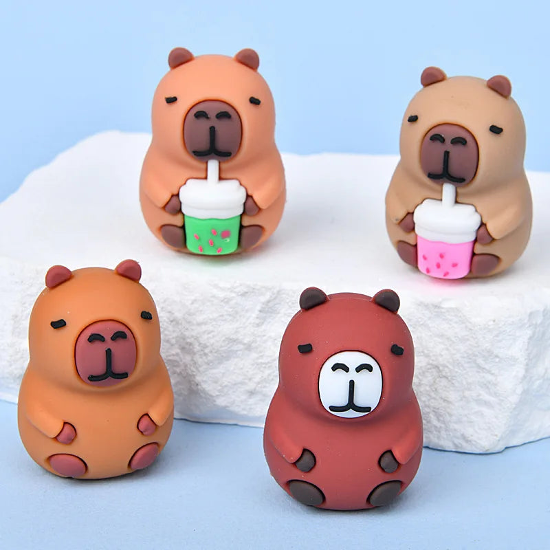 24 Pcs Cute Cartoon Capybara Shape Children's Pencil Sharpeners Primary School Student Stationery