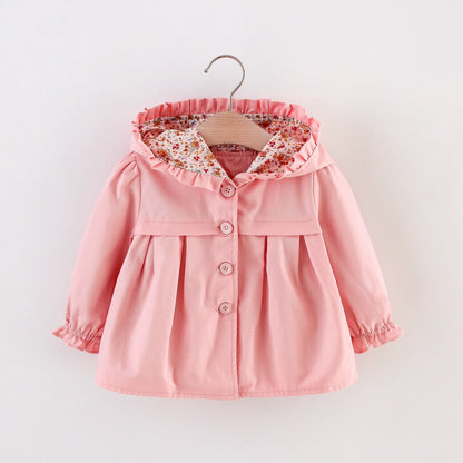 Baby Girl Jacket Long Sleeve Cotton Windbreak 0-3 Years