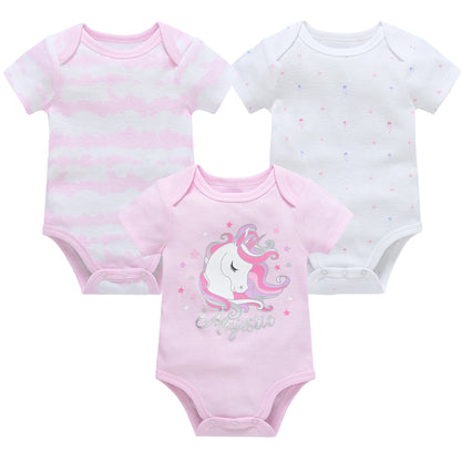 Honeyzone Summer Baby Clothes Infant Girls Romper Cute Lion Full Print Boys Bodysuits 2pcs /Set Trottie Jumpsuits Outfits 