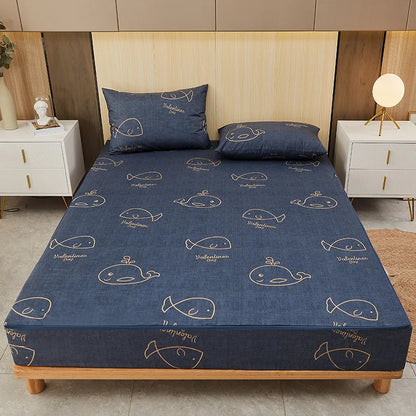 Waterproof Mattress Cover with Zipper Six-Sided Bed Bug Proof Mattress Encasement Customized Size Fitted Sheet Cute Bed Cover