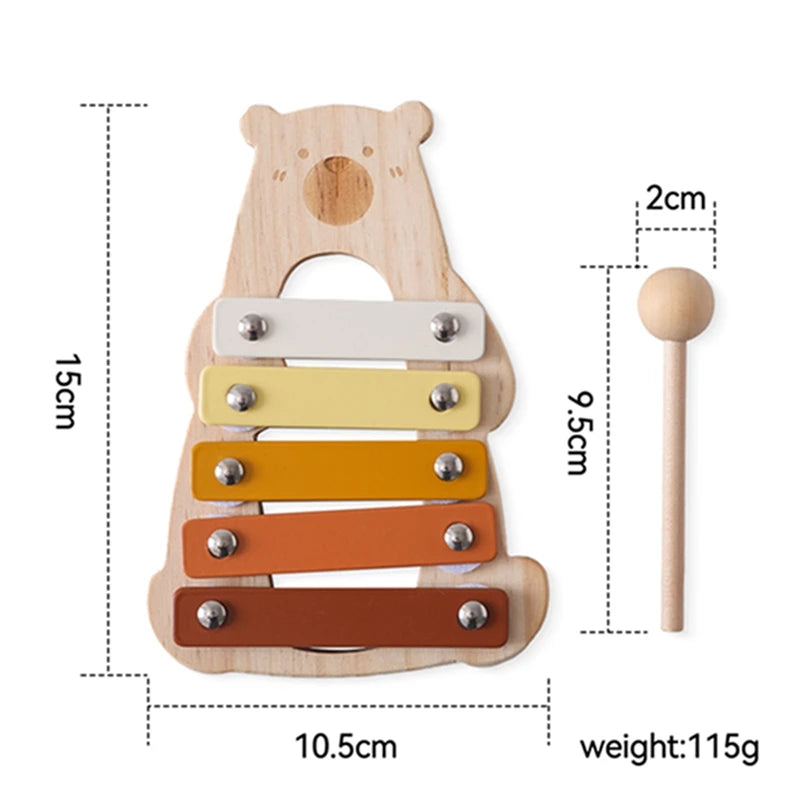 Baby Educational Toys Wooden Music instruments Montessori Children's Musical Toys Xylophone Newborn Music Table