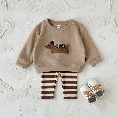 New Baby Boys & Girls 2Pcs Long Sleeve Clothing Toddler Outfit Suit Newborn Clothes
