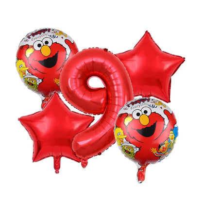 Cartoon Sesames Street Birthday Party Decorations Balloons Plate Cup Banner Tableware Set for Baby Shower Party Favors Kids Gift