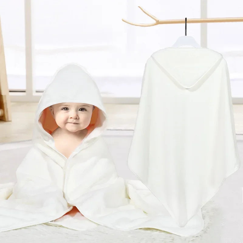 Customized Name Cartoon Animal Baby Bath Towel Soft Newborn Hooded Absorbent Infant Towel with Cap - Baby Shower Gift
