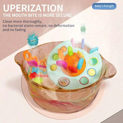 Activity Development Pull String Toys Silicone Teething Rattle Educational Learning Toy Baby Sensory Montessori Toys gift