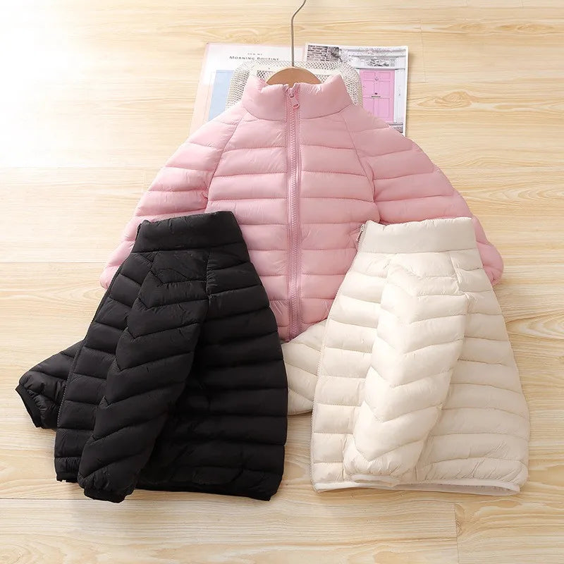 New Winter Thick Warm Jackets Autumn Kids Padded Down Cotton Clothes Boys Girls Hooded Parka Coats Children Outerwear 2-10 Years