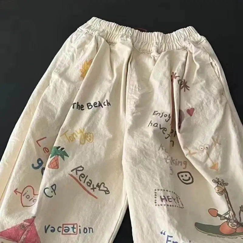 Summer Baby & toddler cotton Thin Loose Pants 1-8 Y
