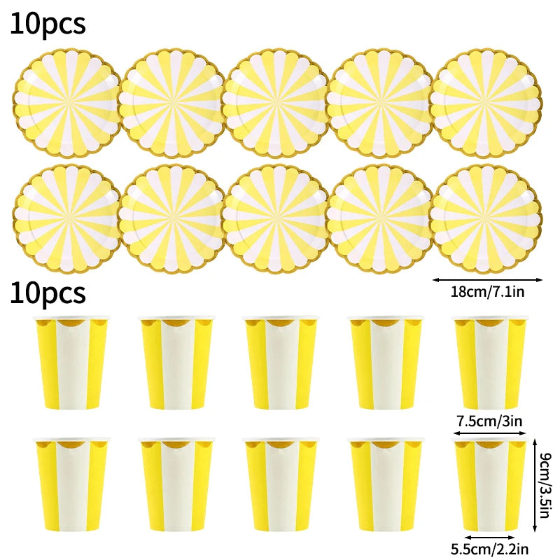 Birthday Decorations Party Paper Plates Cups Baby Shower Party Accessories Party Favors Gifts Plates for Party Supplies