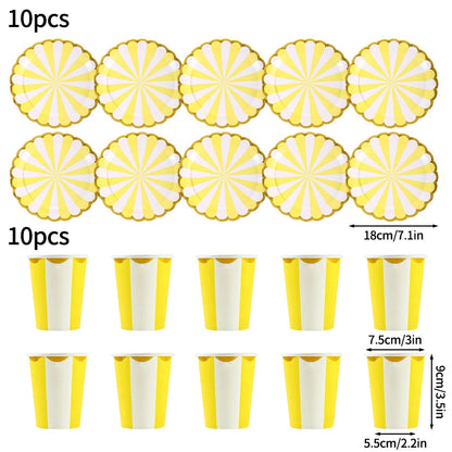 Birthday Decorations Party Paper Plates Cups Baby Shower Party Accessories Party Favors Gifts Plates for Party Supplies