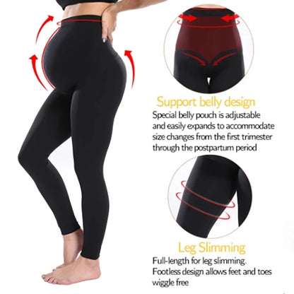 Elastic High Waist Maternity Leggings Skinny for Pregnant Women Belly Support Postpartum Leggins