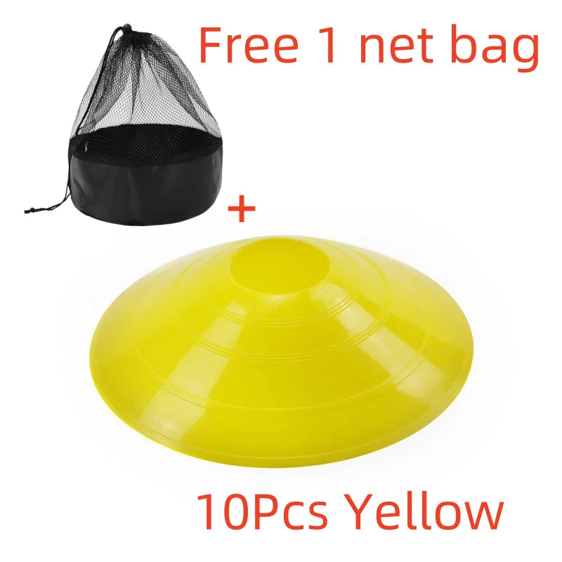 10pcs Soccer Training Sign Dish Toy Pressure Resistant Cones Marker Discs Bucket Outdoor Basketball  Training Sports Accesso Toy