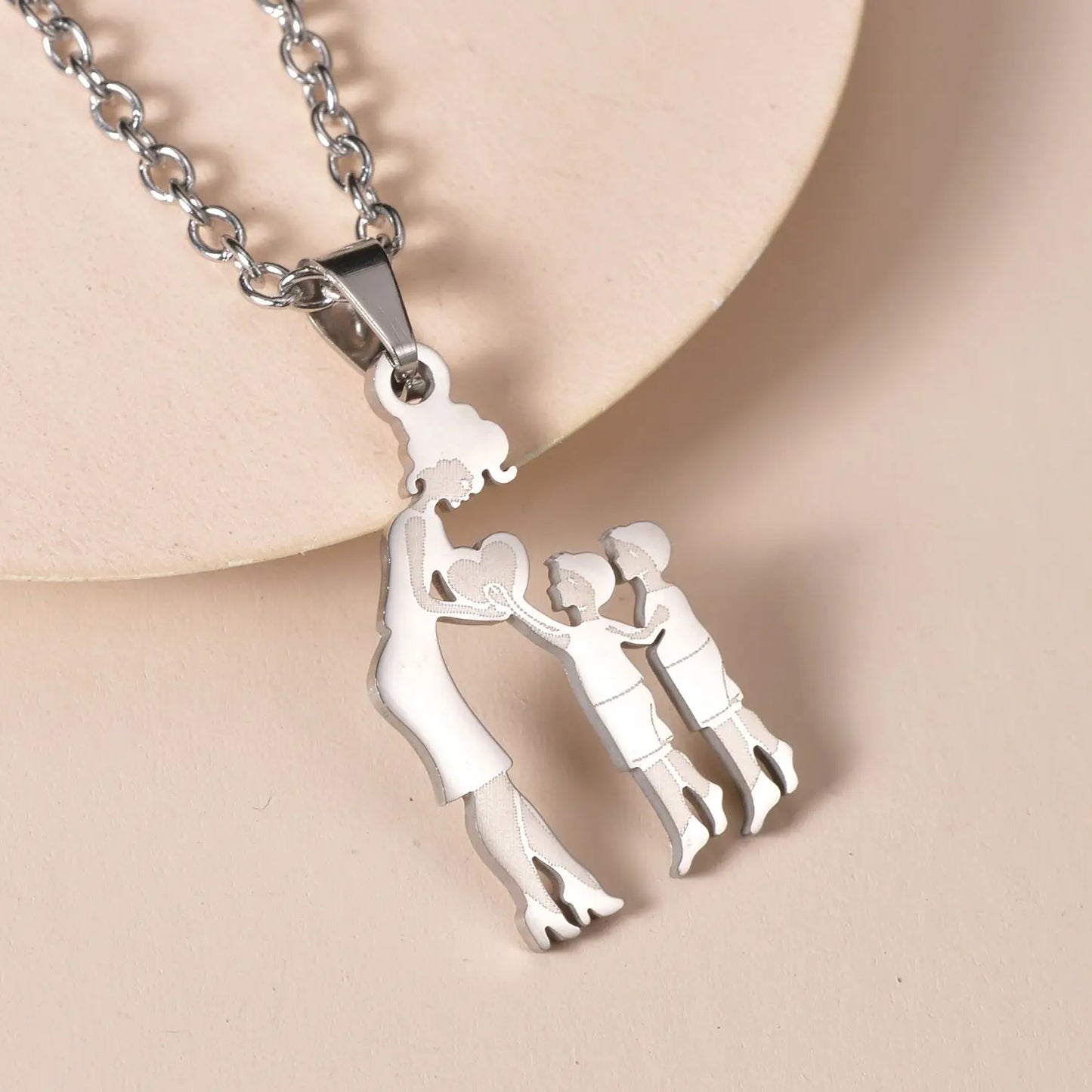 Family Love Son Daughter Necklaces Stainless Steel Multiples Childs Pendant Boys Girls Mothers Love Gifts For Mom Jewelry