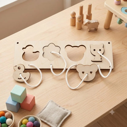 DIY Montessori Busy Board Accessories Set Wooden Sensory Activity Toys Gear Switch LED Light Drum Beads Educational Learning Toy