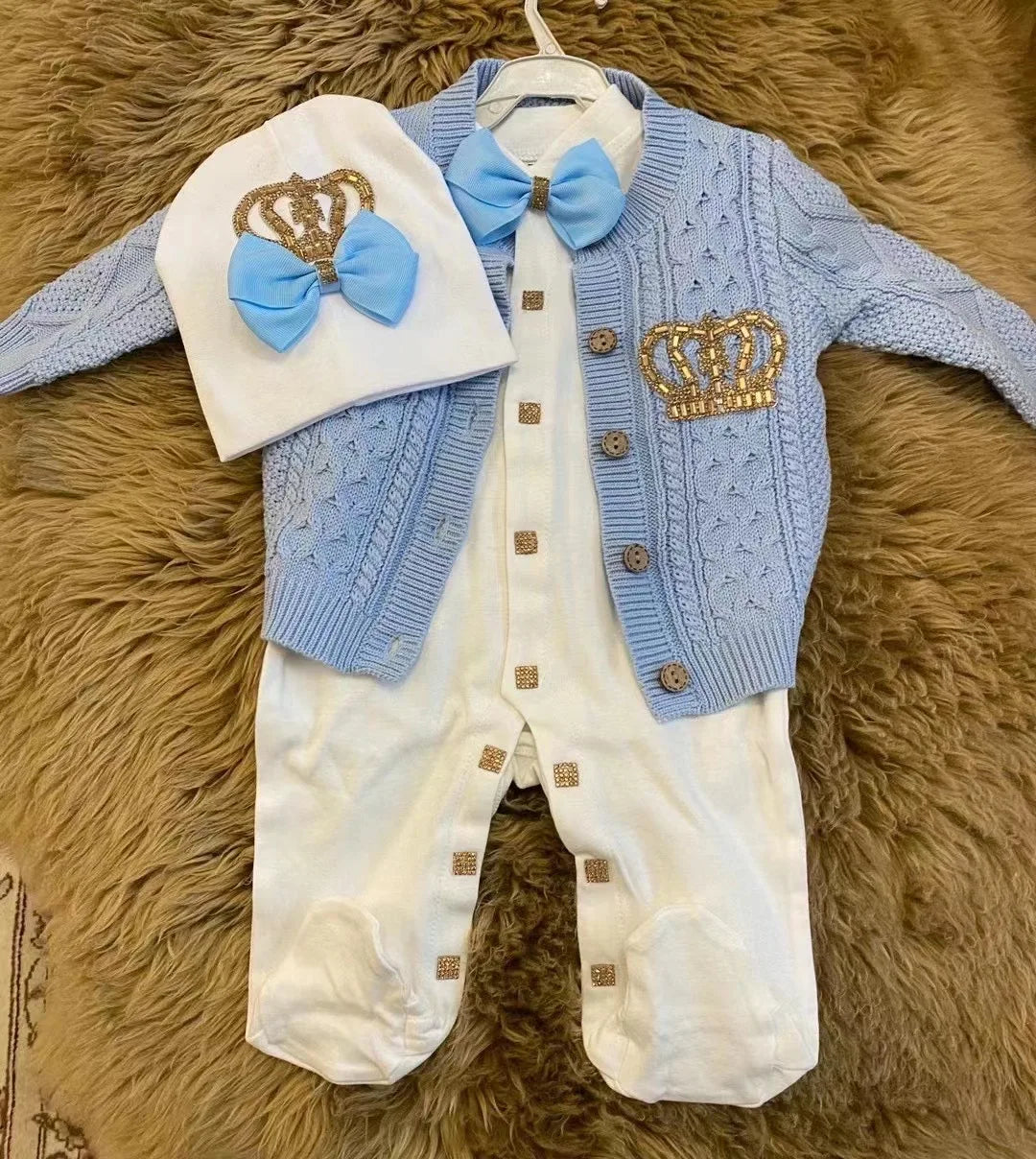 Onesie Baby Girl Crown Purple Home Coming Outfit Layette Jewels set Baptism Take Me Home Outfit Baby shower gift Newborn Gifts