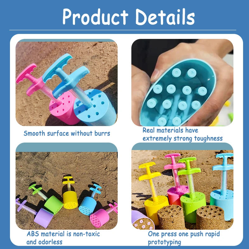 Kids Sandbox Beach Toys Shovel Castle Building Sand Brick Walls Mold Summer Fun Outdoor