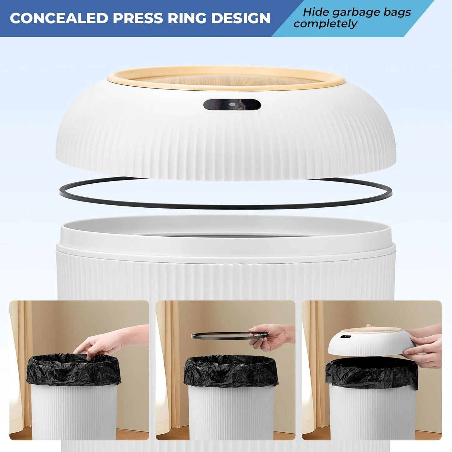 2026 Smart Sensor Wastebasket, Convenient and Hygienic Easy to Use, Technology Sensor