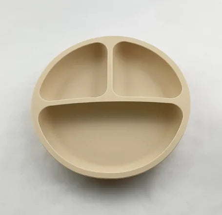 5Pcs/Set Baby Soft Silicone Tableware Kid Feeding Dishe Sucker Plate Bowl Spoon Fork Set Children Dishes Non-slip Dinnerware Set