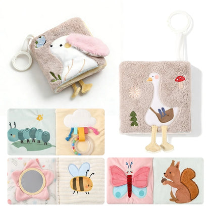 0-12 Baby And Mother Toys Soothing Blanket Early Learning Baby Toy Rabbit Sensory Soothing Blanket Plush Cartoon Rabbit Book