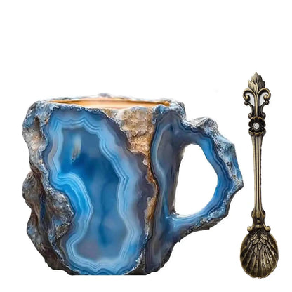 1PC Multi-Colored Mineral Crystal Coffee MugNatural Mineral Crystal Mug Colorful Crystal Christmas Mugs,Christmas Gift New