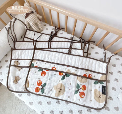 Cotton Newborn Crib Organizer Toys Baby Bed Hanging Storage Bags Diaper Pocket for Crib Bedding Set Accessories Nappy Store Bags